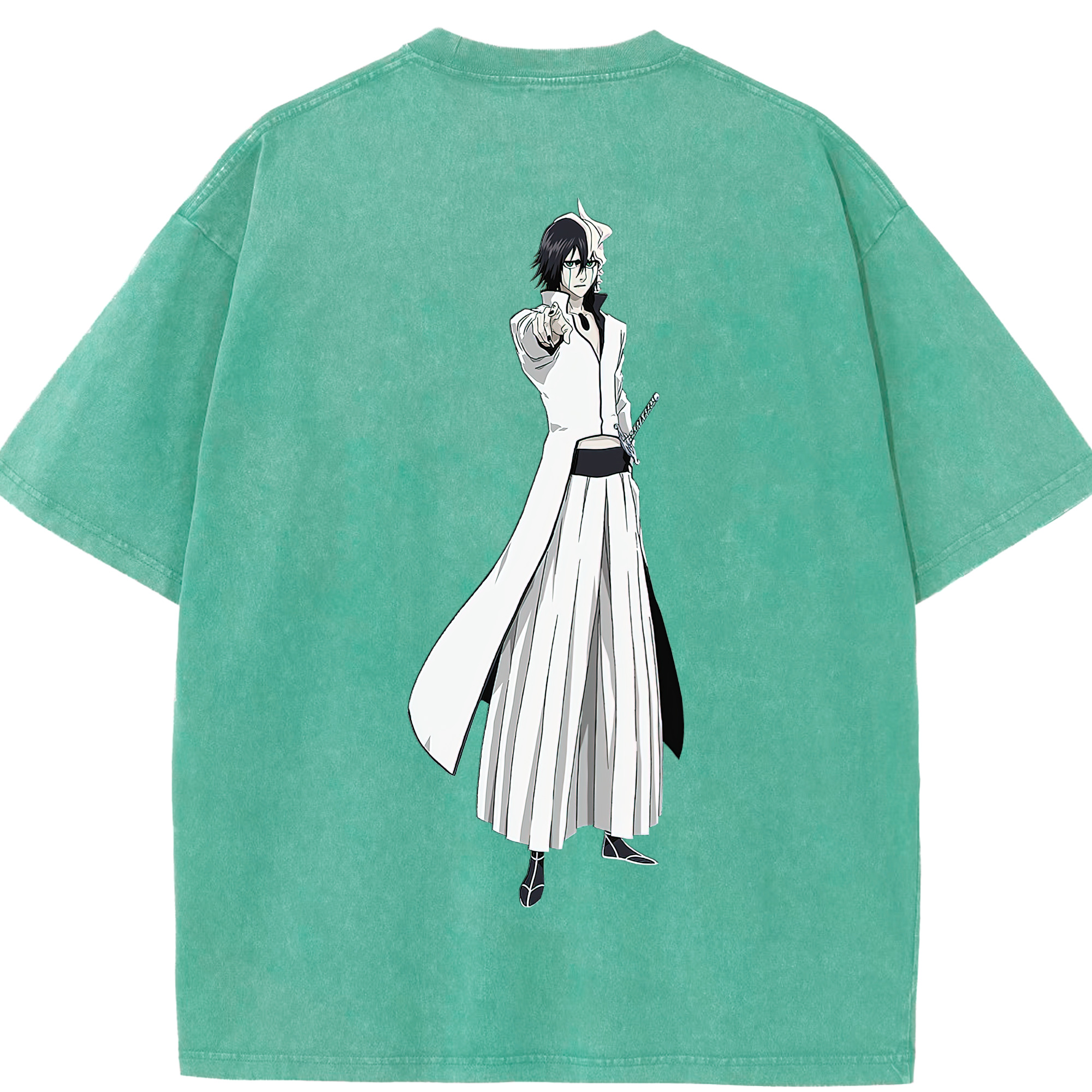 （画像用） ブリーチ ウルキオラ·シファー BLEACH Ulquiorra cifer 綿100% ヴィンテージ風 半袖Tシャツ（背面プリント）
